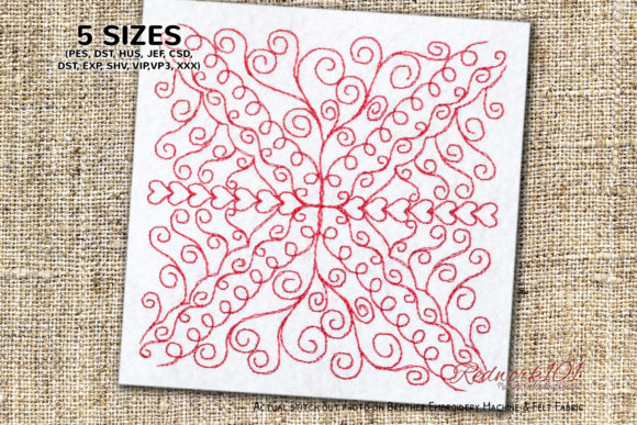 Decorative Pattern for Seasonal Embroidery