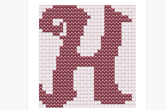 Handwritten Letter H Cross Stitch Review for Craft Fair Products