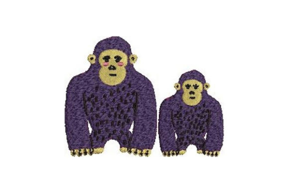 Mom and Baby Gorillas Embroidery Review