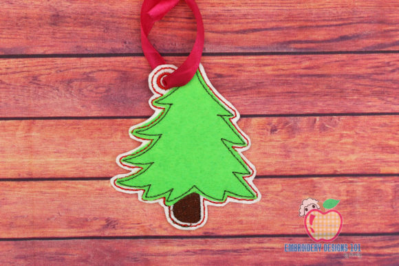 Retro Christmas Tree Embroidery Ornament